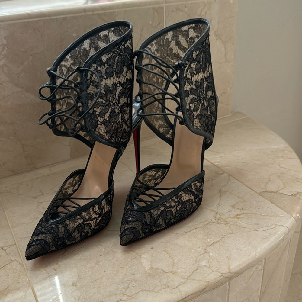 Josephine Christian Louboutin black heels